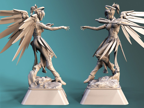 Angel Overwatch Ready To Print 3Dプリントモデル
