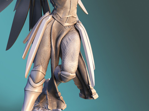 Angel Overwatch Ready To Print 3Dプリントモデル