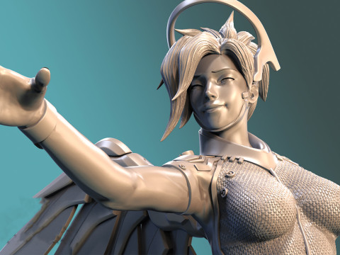Angel Overwatch Ready To Print 3Dプリントモデル