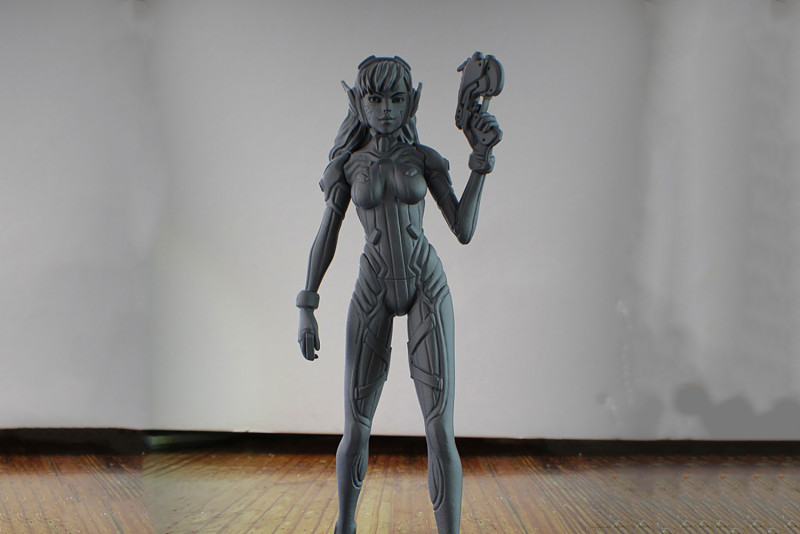 Overwatch DVa Ready To Print Modelo de Impressão 3D .c4d .max .obj .3ds .fbx .stl .blend 