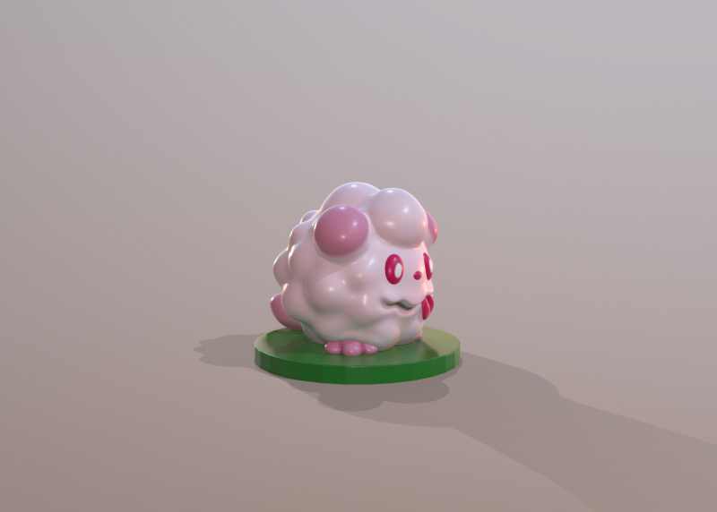 Pokemon Swirlix Ready To Print Modello di stampa 3D .c4d .max .obj .3ds .fbx .stl .blend