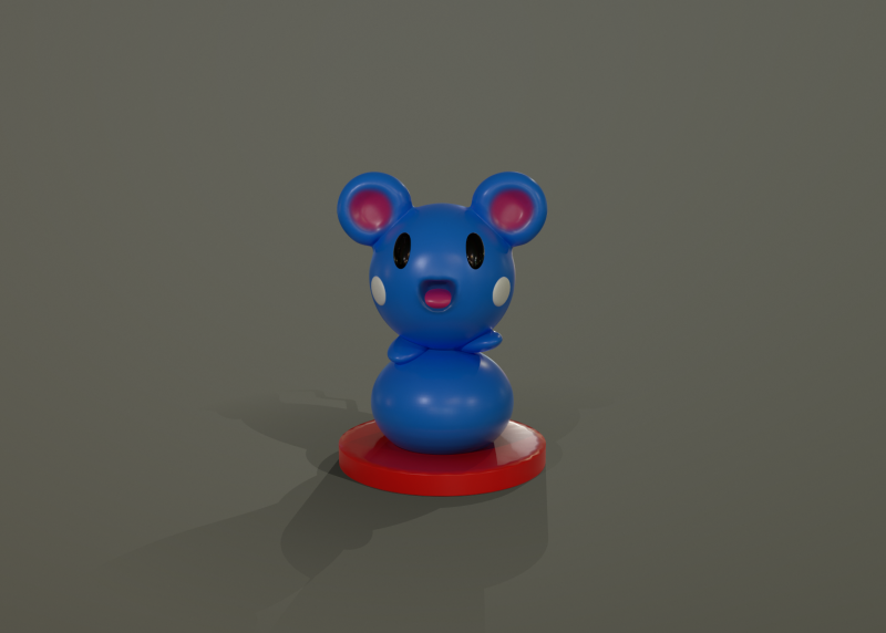 Pokemon Azurill Ready To Print Model do druku 3D .c4d .max .obj .3ds .fbx .stl .blend
