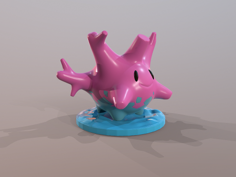 Pokemon Corsola Ready To Print 3D प्रिंट मॉडल