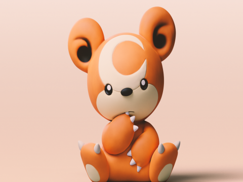 Teddiursa Pokemon Ready To Print 3D Druckmodell