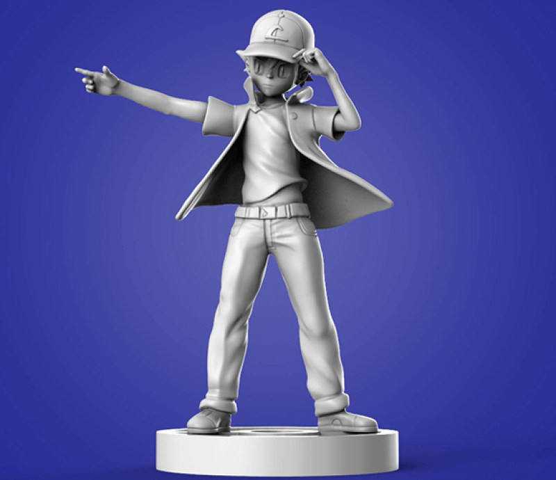 Ash Pokemon Ready To Print Modello di stampa 3D .c4d .max .obj .3ds .fbx .stl .blend
