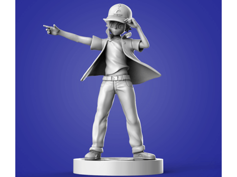 Ash Pokemon Ready To Print Modello di stampa 3D