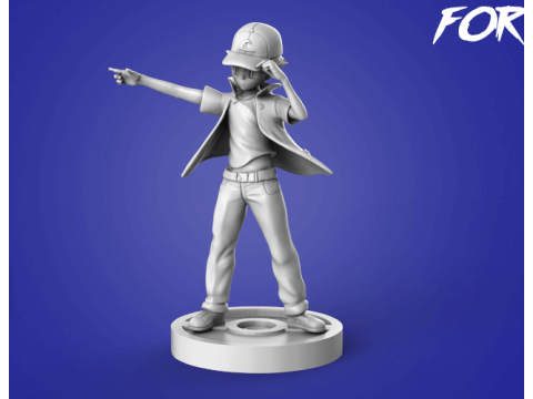 Ash Pokemon Ready To Print Modello di stampa 3D