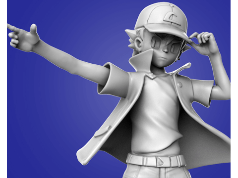 Ash Pokemon Ready To Print Modello di stampa 3D