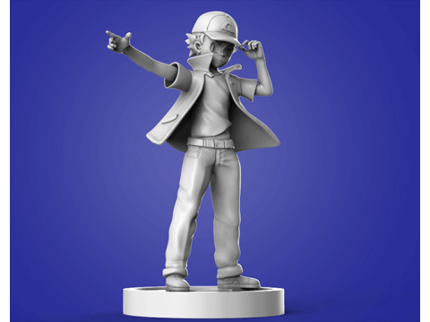 Ash Pokemon Ready To Print Modello di stampa 3D
