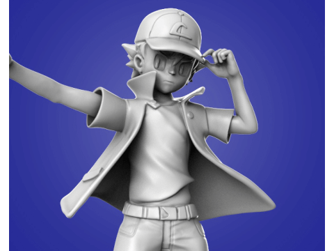 Ash Pokemon Ready To Print Modello di stampa 3D
