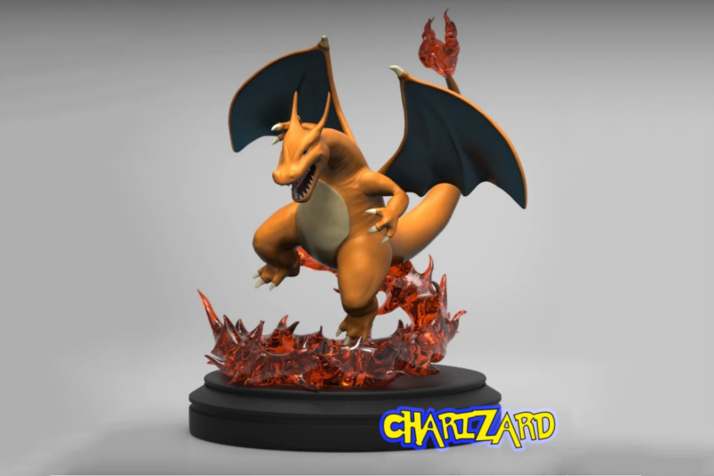 Charizard Pokemon Ready To Print 3D Print Model .c4d .max .obj .3ds .fbx .stl .blend