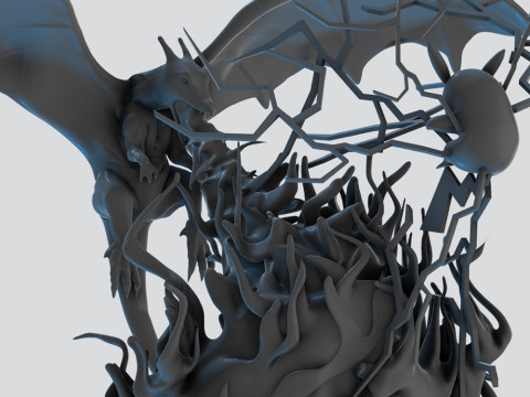 Charizard vs pikachu Ready To Print Model Cetak 3D