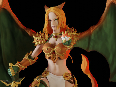 Charizard Waifu Ready To Print Model do druku 3D