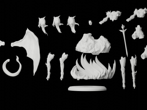 Charizard Waifu Ready To Print Model do druku 3D