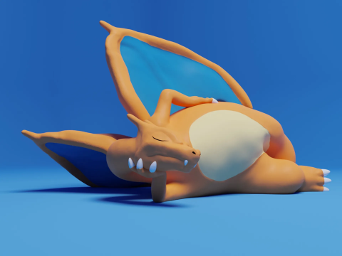 Ashs Charizard Ready To Print Modelo de Impressão 3D
