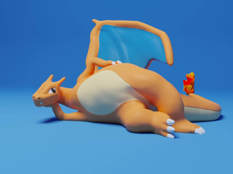 Ashs Charizard Ready To Print 3D Print Model