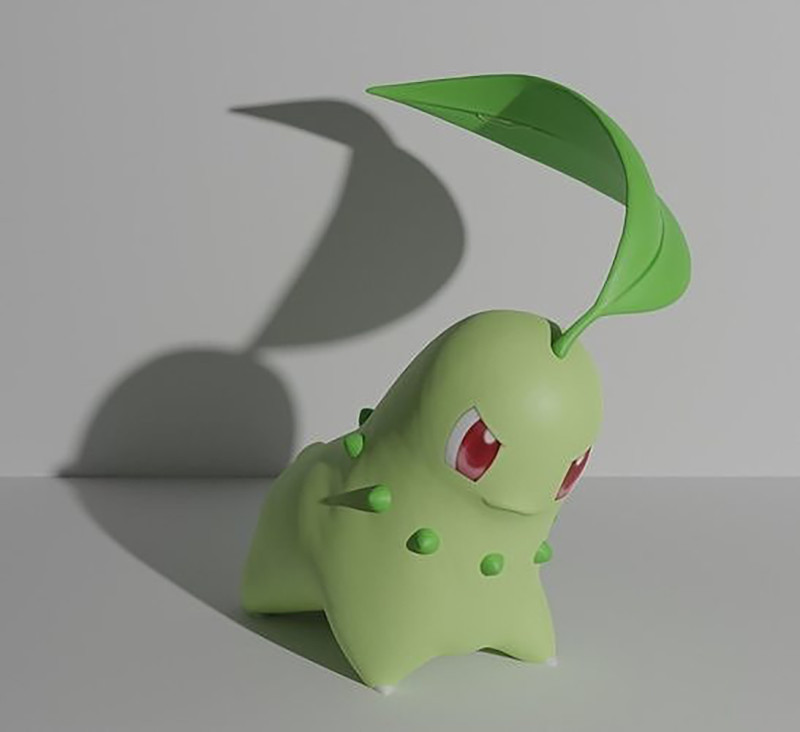 Chikorita pokemon Ready To Print 3D Принт Модель .c4d .max .obj .3ds .fbx .stl .blend