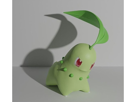 Chikorita pokemon Ready To Print Model do druku 3D