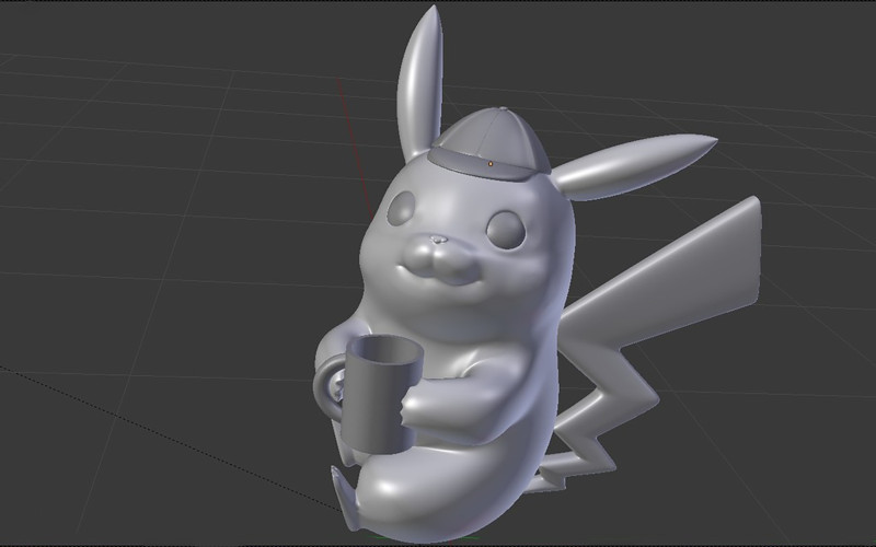 Detective Pikachu Ready To Print 3D प्रिंट मॉडल .c4d .max .obj .3ds .fbx .stl .blend