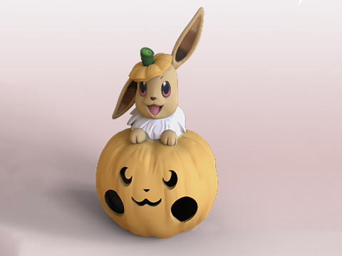 Eevee pokemon hallowwen 3D Figuries Ready To Print Modelo de impresión 3D