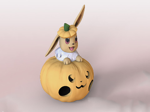 Eevee pokemon hallowwen 3D Figuries Ready To Print 3D 프린트 모델