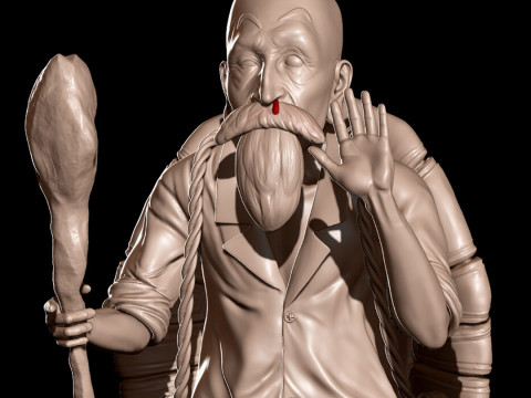 Master Roshi on Turtle 3D Druckmodell