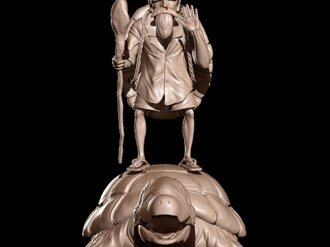 Master Roshi on Turtle 3D 프린트 모델