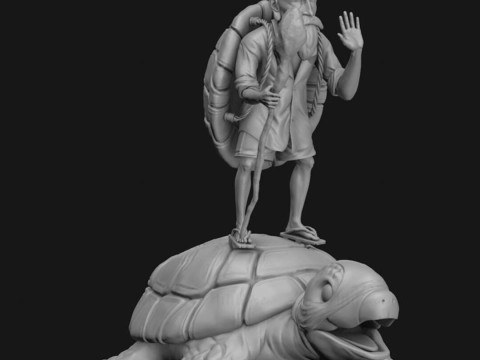 Master Roshi on Turtle 3D printmodel