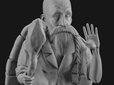 Master Roshi on Turtle 3D printmodel