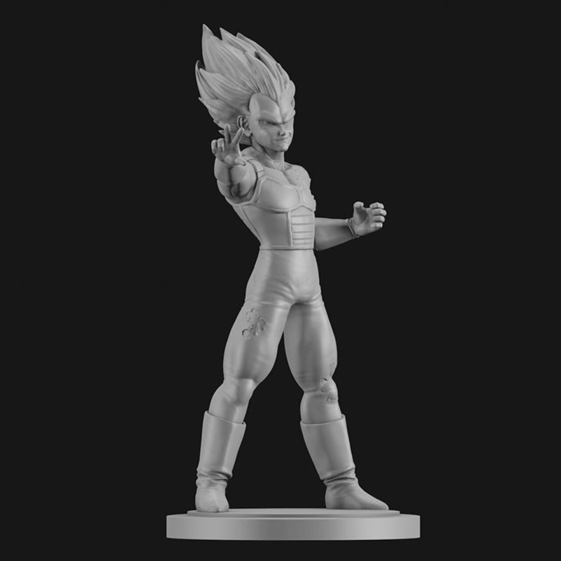 Vegeta-Statue 3D Druckmodell .c4d .max .obj .3ds .fbx .stl .blend