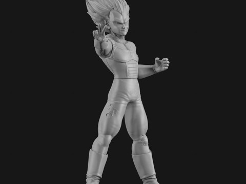 Estátua de Vegeta Modelo de Impressão 3D