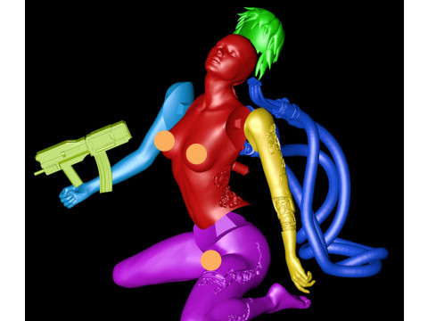 Ghost in the Shell Motoko Kusanagi 3D Print Model