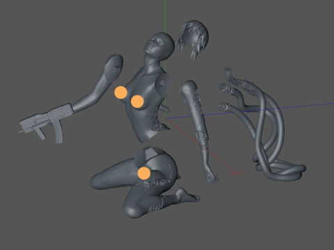 Ghost in the Shell Motoko Kusanagi 3D Print Model