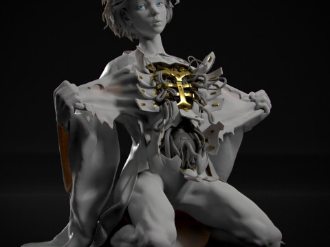 Gynoid Ghost in the shell 3D Print Model