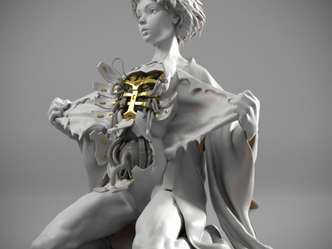 Gynoid Ghost in the shell 3D Print Model