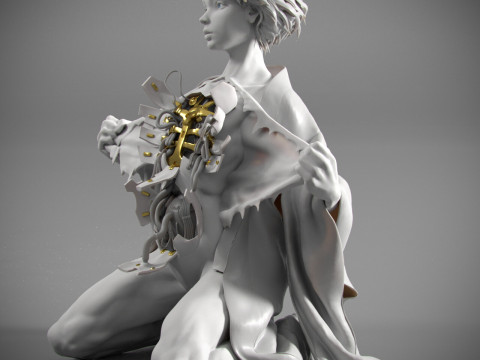 Gynoid Ghost in the shell 3D Print Model