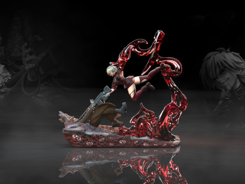 Seras Victoria uit Hellsing 3D printmodel