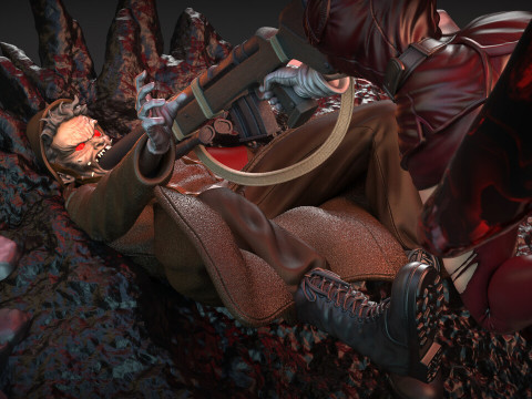 Seras Victoria From Hellsing 3D Print Model