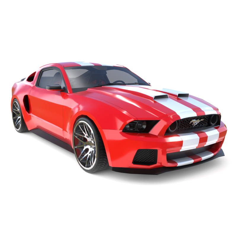 FordMustangGT500 3D-Modell .c4d .max .obj .3ds .fbx .stl .blend