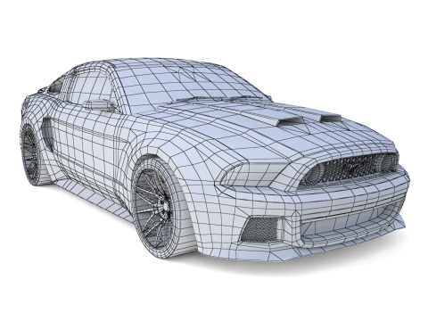 FordMustangGT500 3D-Modell