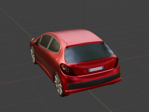 Peugeot 207 4 Doors 2009 3D मॉडल