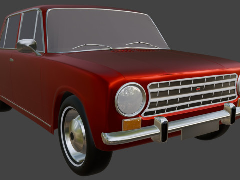 Fiat 124 Blender 3D Модель