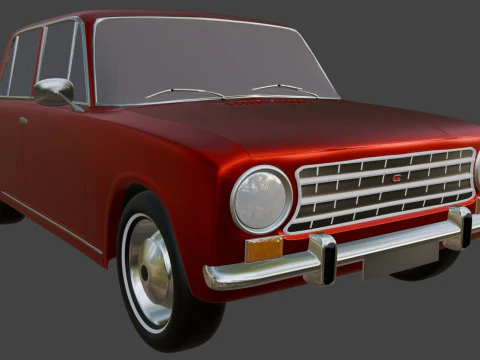 Fiat 124 Blender 3D Model