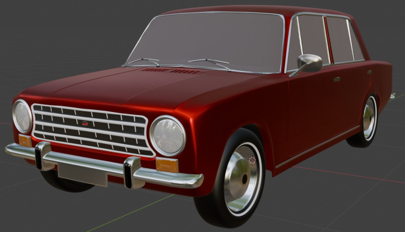 Fiat 124 Blender 3D Модель .c4d .max .obj .3ds .fbx .stl .blend 