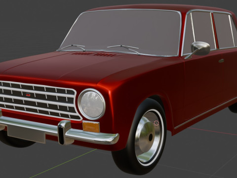 Fiat 124 Blender 3D Model