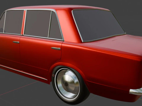 Fiat 124 Blender 3D Model