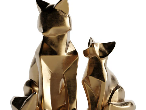 Декоративная лиса 3D Модель