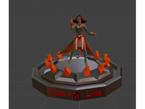 Lina dota 2 Modelo de Impressão 3D