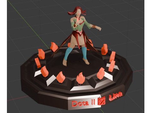 Lina dota 2 Modello di stampa 3D