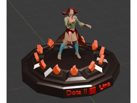 Lina dota 2 Modello di stampa 3D